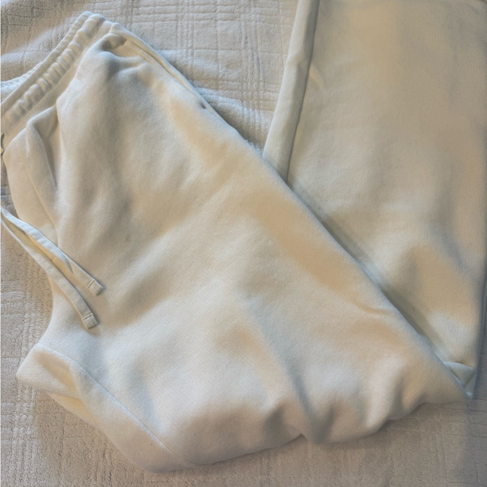 J. Crew Soft White Wide Leg Lounge Pants
